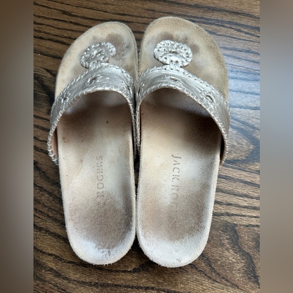 Jack Rogers Flat Sandals - platinum - size 8.5 - Picture 2 of 4